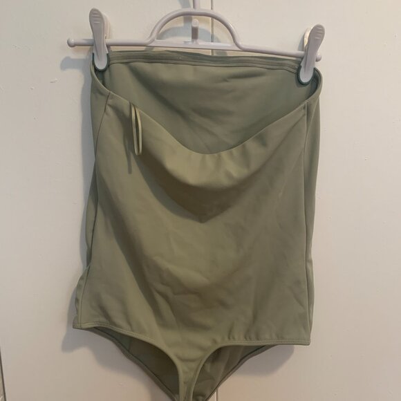 Express Light Green Tube Top Bodysuit - Picture 2 of 4